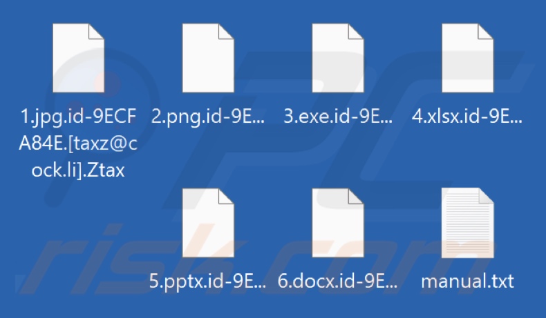 Von Ztax-Ransomware verschlüsselte Dateien (.Ztax-Erweiterung)