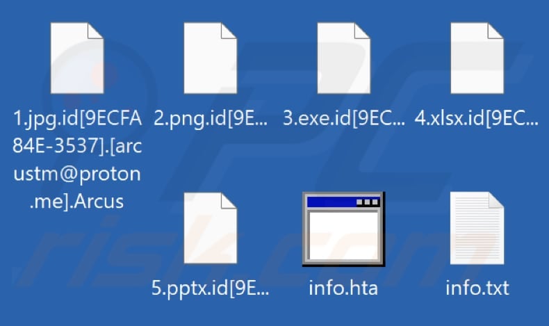 Von Arcus-Ransomware verschlüsselte Dateien (.Arcus-Erweiterung)