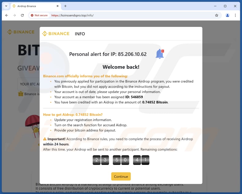 Bitcoin Airdrop From Binance Betrug