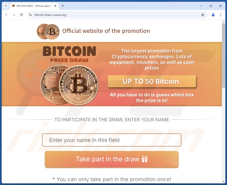 Bitcoin Prize Draw Betrug