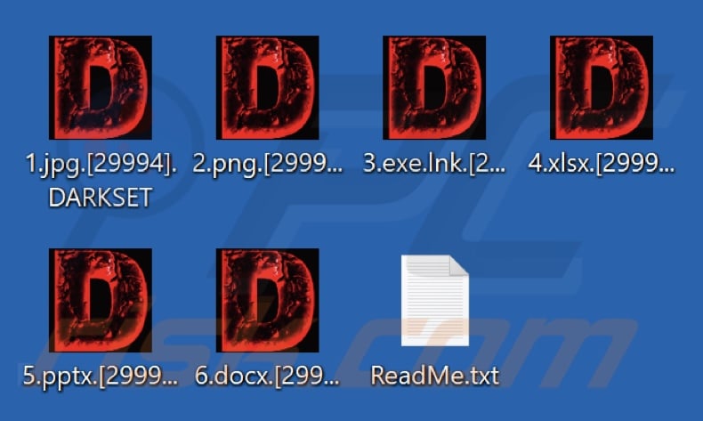 Von DARKSET ransomware verschlüsselte Dateien (.DARKSET-Erweiterung)
