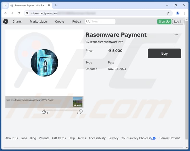 MrBeast ransomware Bezahl Website