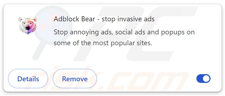 Adblock Bear - stop invasive ads Berechtigungen