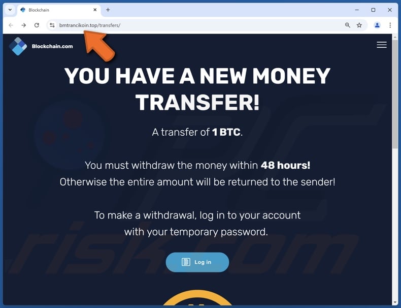 Blockchain.com Money Transfer Betrug