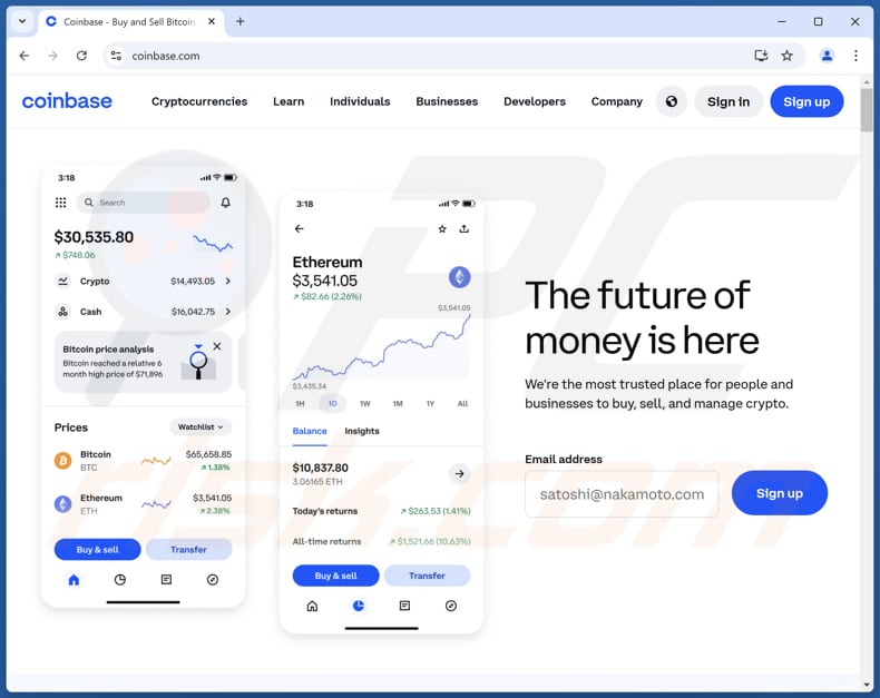 Coinbase - You Have 1 New Transaction Betrug real website (coinbase.com)