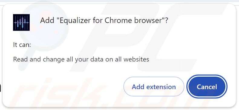 Equalizer for Chrome Browser fragt nach verschiedenen Berechtigungen