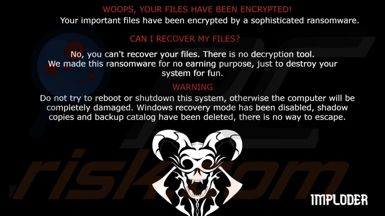 Imploder ransomware Hintergrundbild