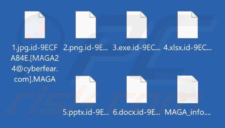Von MAGA-Ransomware verschlüsselte Dateien (.MAGA-Erweiterung)