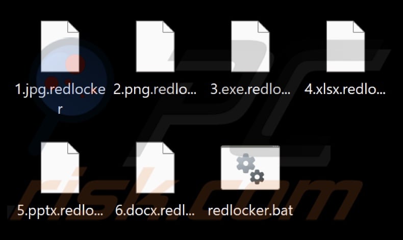 Von RedLocker Ransomware verschlüsselte Dateien (.redlocker Erweiterung)