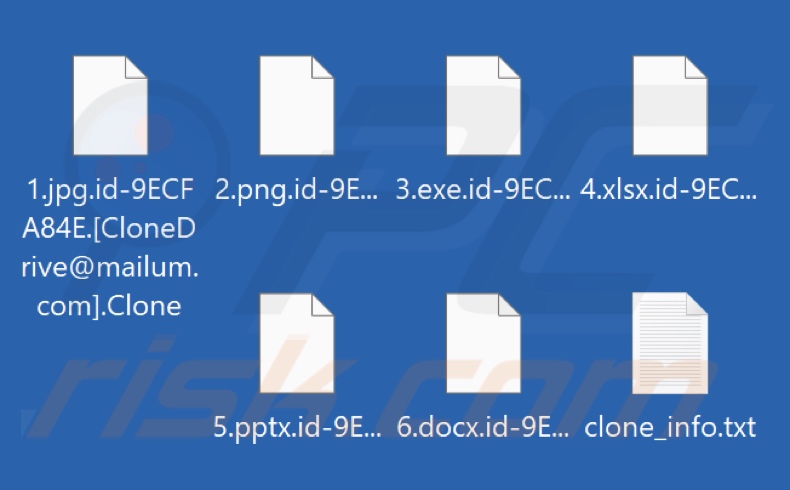 Von Clone ransomware verschlüsselte Dateien (.Clone Erweiterung)