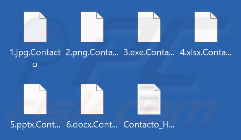 Von Contacto Ransomware verschlüsselte Dateien (.Contacto Erweiterung)