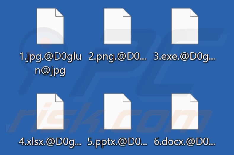 Von D0glun ransomware verschlüsselte Dateien (.@D0glun@[ursprüngliche_Erweiterung] Erweiterung)