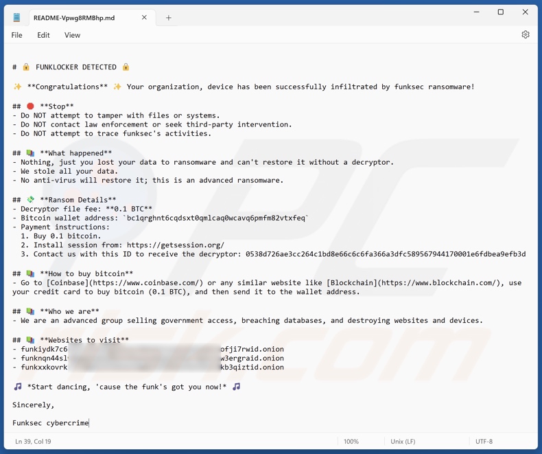 FunkLocker (FunkSec) ransomware Lösegeldforderung (README-[zufällige_Zeichenkette].md)