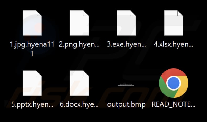 Von Hyena ransomware verschlüsselte Dateien (.hyena111-Erweiterung)