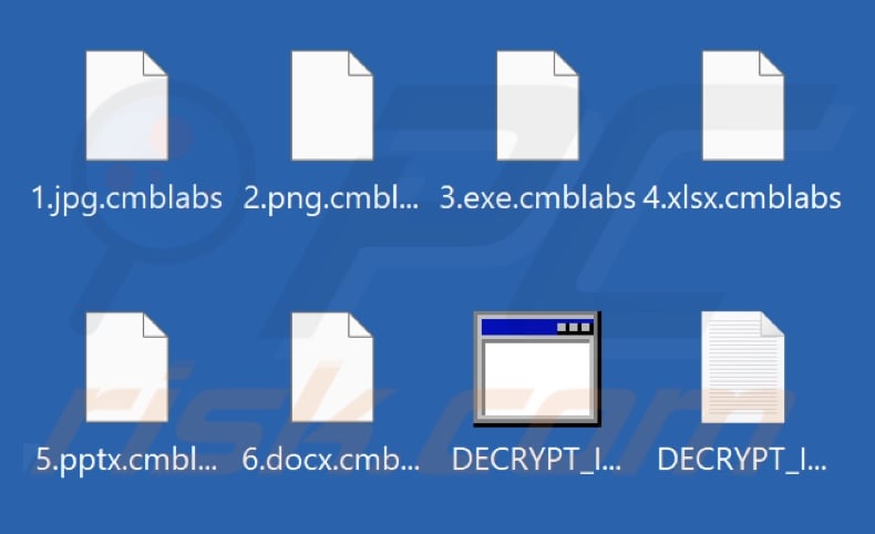 Von CmbLabs Ransomware verschlüsselte Dateien (.cmblabs Erweiterung)