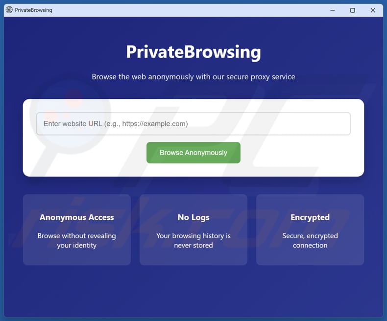 PrivateBrowsing unerwünschte Anwendung