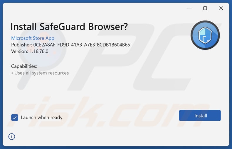 SafeGuard Browser Potenziell unerwünschte Anwendungsinstallation