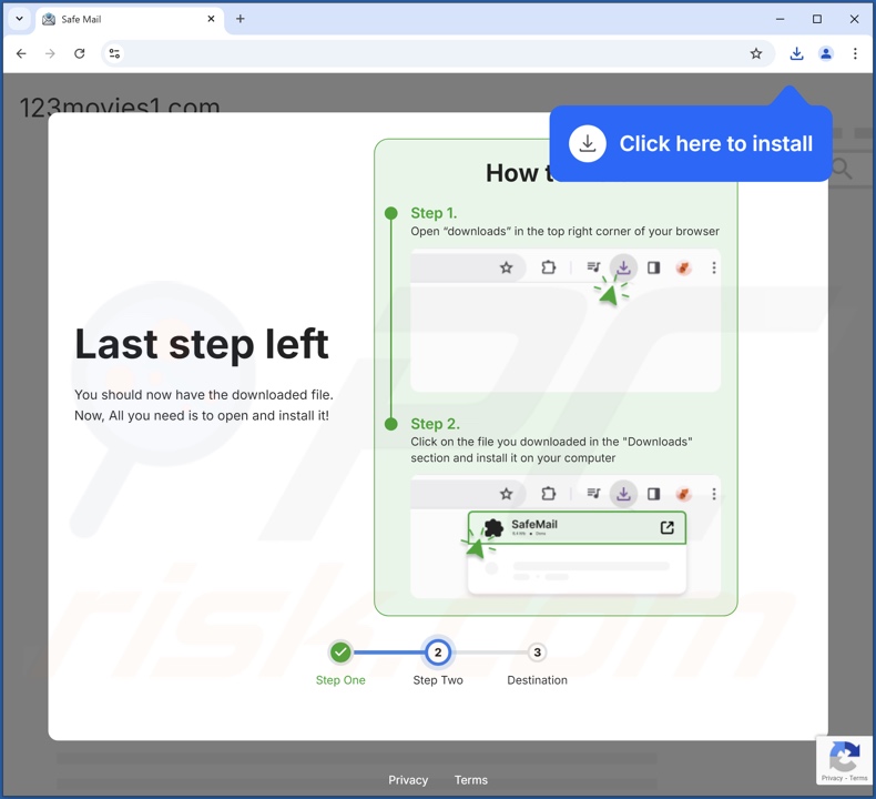 Website zur Förderung SafeMail PUA