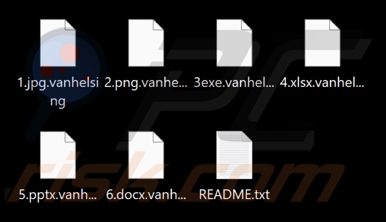 Von VanHelsing ransomware verschlüsselte Dateien (.vanhelsing Erweiterung)