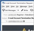 Account Termination Request E-Mail-Betrug