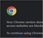 Your Chrome Version Does Not Include The Latest Update POP-UP Betrug