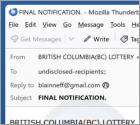 British Columbia Lottery Email Betrug