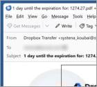 Dropbox - Your Transfer Expires Email Betrug