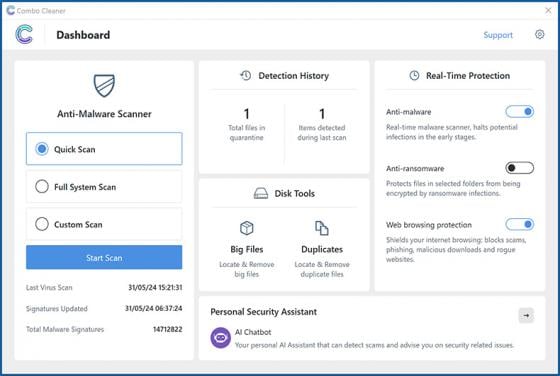 Combo Cleaner Anti-Malware (für Windows Computer)