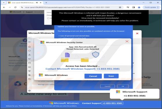 Threat Detected: xxbc Detected POP-UP Betrug