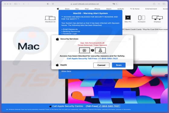 Apple Security Services POP-UP Betrug (Mac)