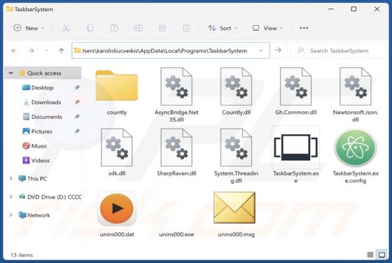 Taskbar System unerwünschte Anwendung