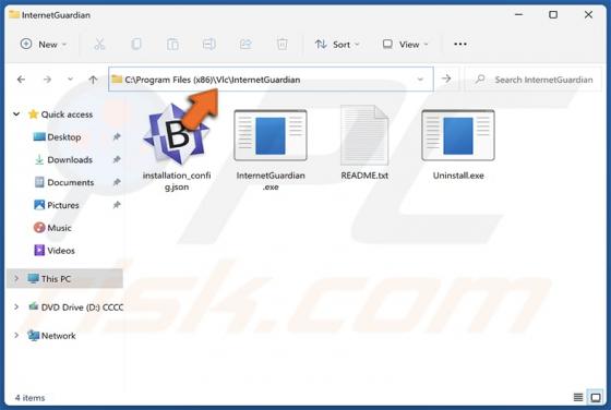 InternetGuardian Unerwünschte Anwendung