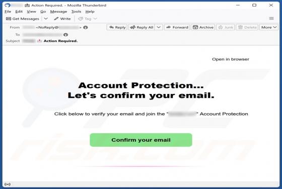Account Protection Email Betrug