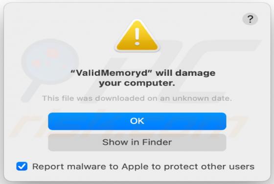 ValidMemory Adware (Mac)