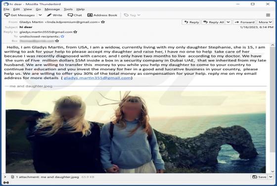 Help My Daughter Email Betrug