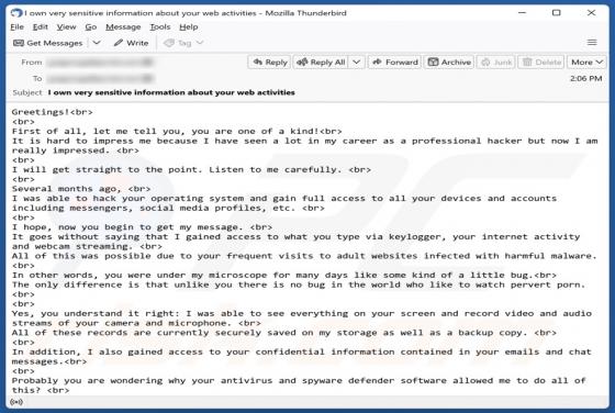You Are One Of A Kind Email Betrug
