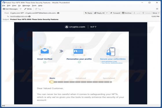 Crypto.com Email Betrug