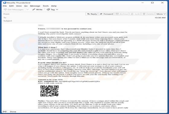 Malware On Porn Website Email Betrug