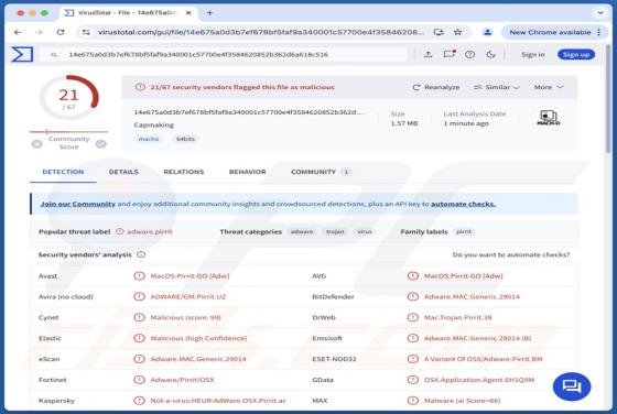 Capmaking.app Adware (Mac)