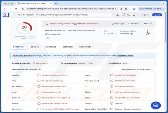 Effetman.app Adware (Mac)