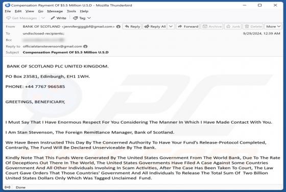 Bank Of Scotland Email Betrug