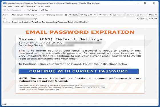 Email Password Expiration Betrug