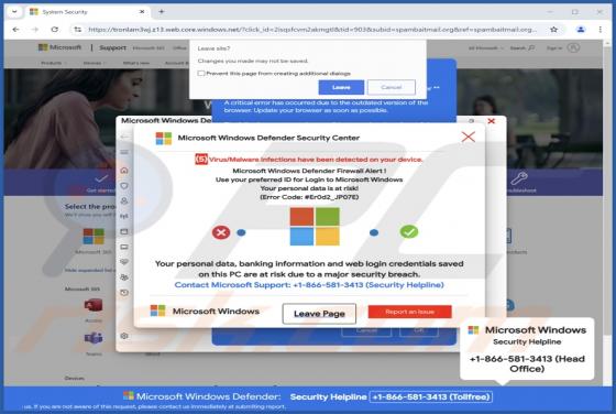(5) Virus/Malware infections have been detected POP-UP Betrug