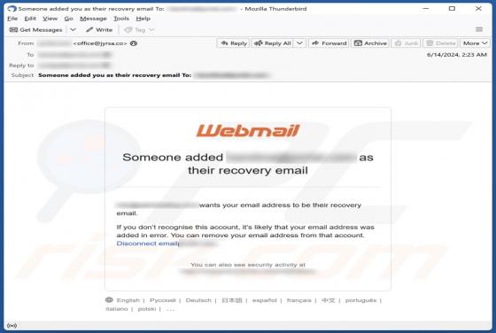 Someone Added You As Their Recovery Email Betrug