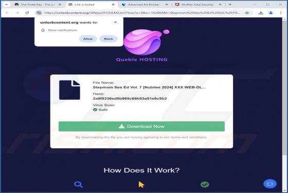 Unlockcontent.org Werbung