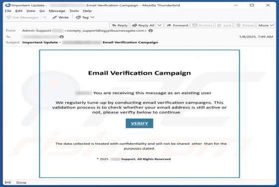 Email Verification Campaign Betrug