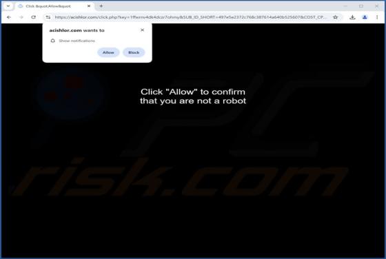 Acishlor.com Werbung