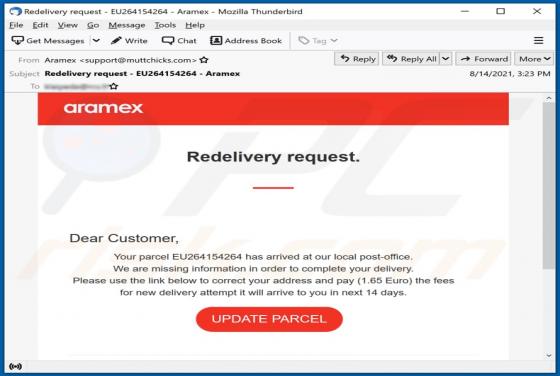 Aramex Email Betrug
