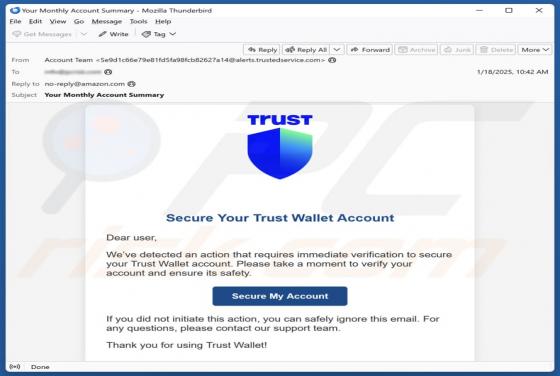 Secure Your Trust Wallet Account Email Betrug