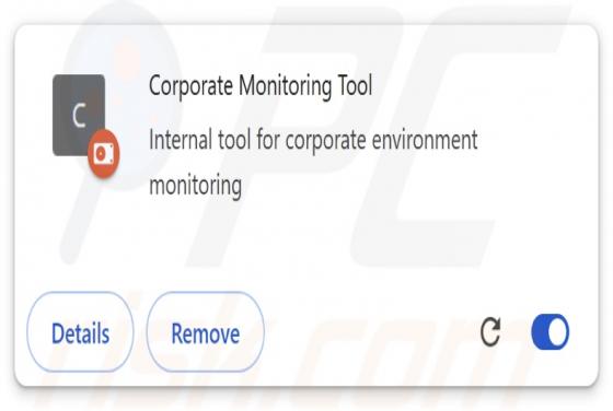 Corporate Monitoring Tool Schädliche Erweiterung